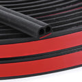 98.4 Feet Universal Self Adhesive Weather Seal Strip, 51/100 x 1/5 Inch Thick, Car Door & Window Weatherstrip with Soundproof Engine Cover - size: 98.4 Feet Long