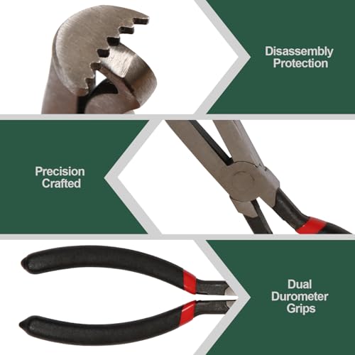 Electrical Disconnect Pliers, Electrical Connector Pliers for Cars 60 Degree Bend, Fuel Line Tools with Anti-Slip Grip, Fuel Line Disconnect Tool for Air Flow Sensors Fuel Injectors - size: 60 Degree Bent Nose
