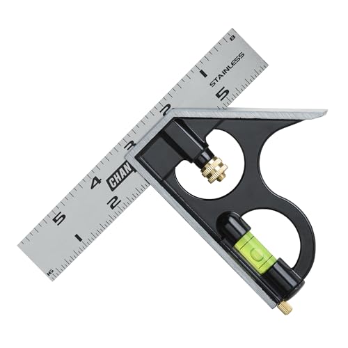 CHANNELLOCK High-Visibility Stainless Steel 6-Inch Combination Square, 8100-006CS