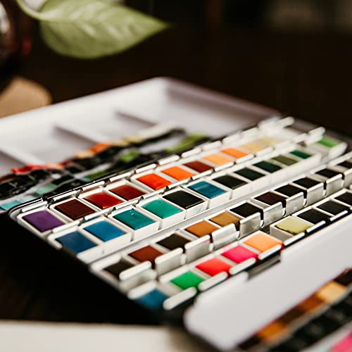 100PCS Watercolor Half Pans, 2ml Empty Paint Pans for Watercolor Palette - style: 100Pcs Half Pans
