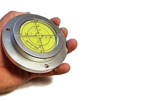 4" High Accuracy Aluminium Housing Big Bullseye Level Bubble Spirit Level with Mounting Hole for RV Crane Pile Driver - size: 100mm/4"