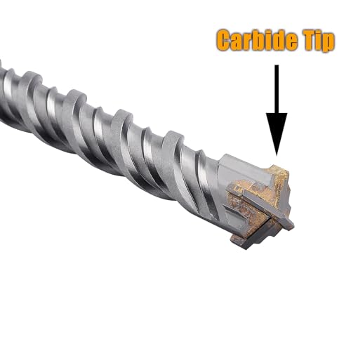 5 Pack 3/4" X 8.26" SDS Plus Rotary Hammer Drill Bit, Concrete Drill Bits - size: 3/4 " diameter, style: 8.26 " length