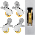 4 Pack 1 Inch Heavy Duty Steel Sliding Screen Door Rollers Steel Ball Bearing Smooth-Glide Roller for DIY Screen Door Maintenance Repair