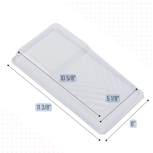 Bates- Paint Tray Liner, 4 Inch, 80 Pack, Clear, Plastic Disposable Paint Tray for Painting Walls - color: Clear, size: 80 Pack 4 Inch