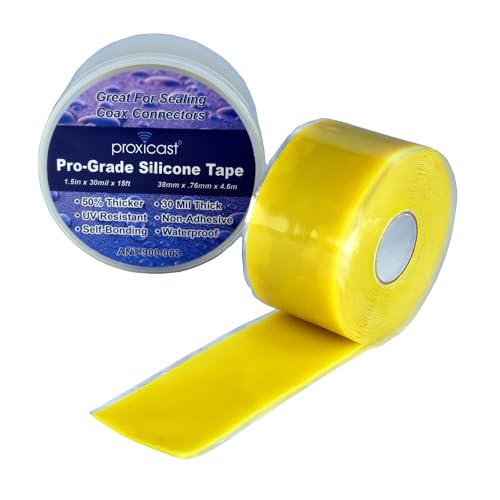 Proxicast Self Fusing Silicone Tape Waterproof - 1.5" x 15' Roll - Yellow - color: Yellow