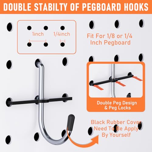 INCLY 330PCS Upgraded Pegboard Accessories Organizer Kit with Bins & Cups - size: 330 pCS