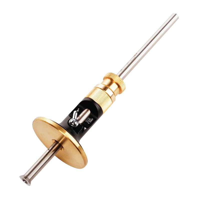 Wheel Marking Gauge, Aluminum Alloy Scriber Woodworking Mortise Parallel Scribing Tool Dovetail Scribing Gauge for Woodworking Projects, 0.2 Mm Precision, Rollable Blade