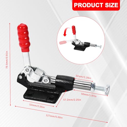 4-Pack, 304C Push Pull Toggle Clamp, 500 lb Holding Capacity - style: 304C,4PK