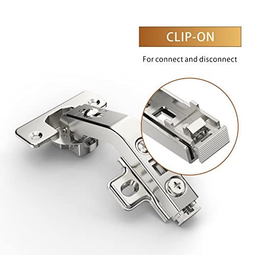 Furniware 2 Pack 1 Pair 135 Degree Lazy Susan Hinges Full Overlay Concealed for Cabinet, Cupboard, Folded Door, Combination with Screws(Regular) - size: 135 Degree
