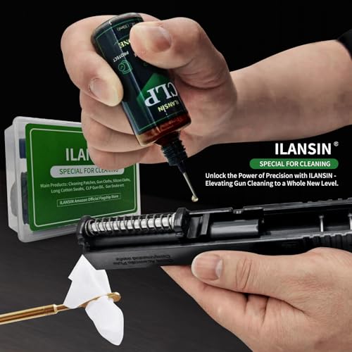 1700PCS gun cleaning supplies—1500PCS Gun Cleaning Patches +200PCS Gun Cleaning swabs,2"x2"Lint Free Gun Cleaning Rags,6"Long Cotton swabs for 9mm and All Caliber of Firearms.Gun Cleaning Kit - color: 300Patches+ 300Pointed Swabs+ 2 Bottles CLP