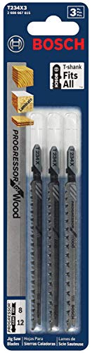 Bosch T123X3 3-Piece 4 in. 10-24P TPI Progressor for Metal T-Shank Jig Saw Blades, Silver - size: 3 Count (Pack of 1), style: Fast Cuts & Long Life for Metal