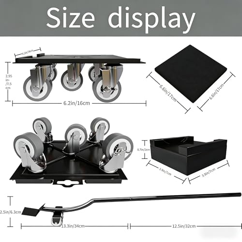 Furniture-Movers-with-Wheels-Dollies,Furniture Dolly 360°Rotatable and Lockable,Furniture Sliders with 5 Wheels Rubber Silent Furniture Lifter Tool Set,3300 lbs Load Capacity,6.3"×6.3" Grey - color: Furniture Mover Grey