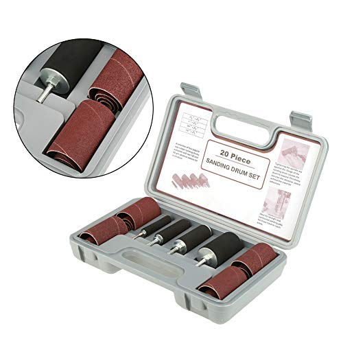 Speed Drum Sander Kit, Spindle Sanding Drum Sander Tool Kit Set with Case for Drill Press, for Sanding Contours, Flexible Shaft, Home Improvement