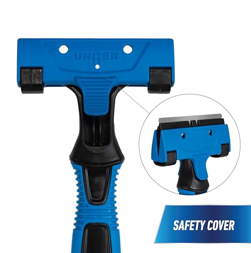 Unger Professional Connect and Clean 4" All-Purpose Scraper, Window, Glass, and Floor Scraping Tool Supplies, Adhesive Removal, Gum, Stickers, Paint Removal, Dual-Sided Blade - size: 4", style: All-Purpose Window Scraper