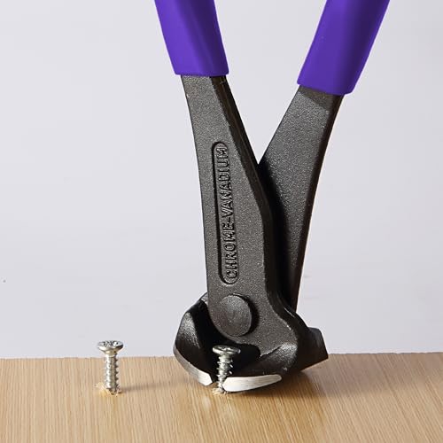 Bates- Nail Puller, 7 Inch, Royal Purple, Nail Remover Tool, Cutting Pliers, Carpenter Tools, Staple Puller, End Cutting Pliers - color: Royal Purple, size: 7", 1 Pack