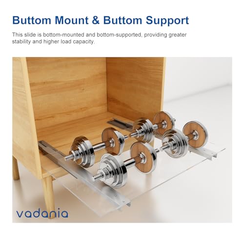 VADANIA #BK54 14" Undermount Drawer Slide, Soft Close - size: 14 Inch, style: Soft Close