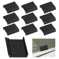 Window Screen Pull Tabs 20 Pack Hollow Flat Spline Channel Pull Lift Tabs Replacement Repair Clips Kit, Window Screen Frame Center Brace Privacy Screen Mounting Tabs, Black Vinyl