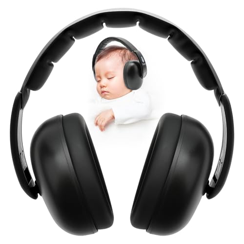 Floriogra Baby Headphones for Noise - [Upgraded Baby-Friendly Version] Ear Muffs Noise Protection Noise Cancelling Headphones - Ear Protection for 3 Months to 2 Years - color: Black