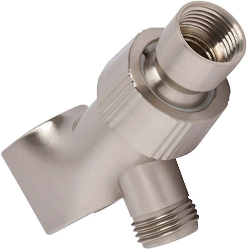 Aqua Elegante Adjustable Shower Arm Bracket - Brushed Nickel - color: Brushed Nickel
