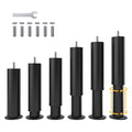 Adjustable 8-12 inch Bed Legs Metal Replacement Heavy Duty Leg M8 M10 Thread 6Pcs Support Leg for Adjustable Bed Frame, Sofa, Cupboard, Desk - size: 6Pcs