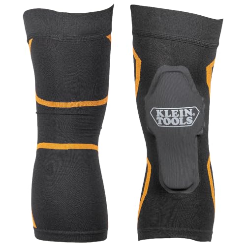 Klein Tools 60622 Knee Pad Compression Sleeve, Knee Support for Construction, Workers and Athletes, Black, S/M - style: S/M