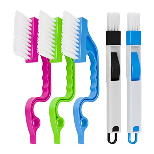 Window Track Cleaning Brush Set, 5 Pack Crevice Cleaning Tools