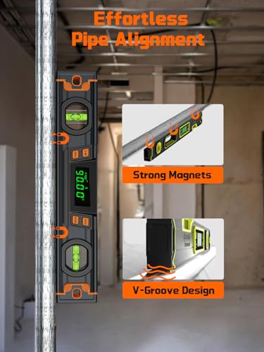 Mecurate 10-Inch Portable Digital Level, Electronic Angle Finder, ±0.1° - size: 10-Inch Digital Level