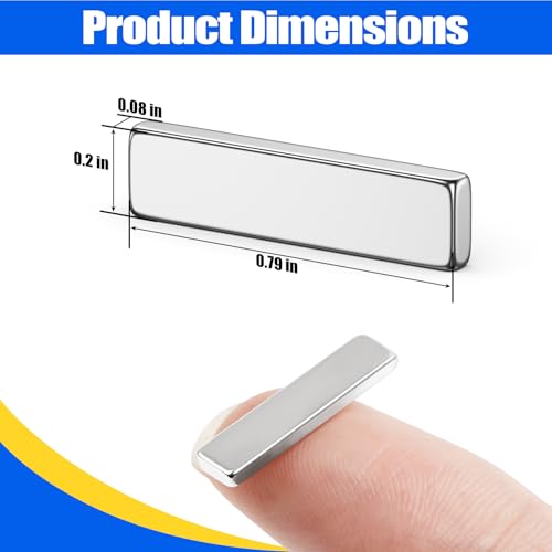 FINDMAG Small Neodymium Bar Magnets, 50 Pack 20x5x2mm, Rectangular - color: Silver, size: 0.79 x 0.20 x 0.08 in