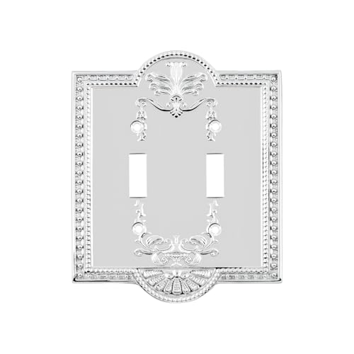 Nostalgic Warehouse Meadows Light Switch Cover Plate - color: Bright Chrome, size: Double Toggle