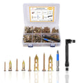 Jyphorixal 420Pcs Self Drilling Drywall Anchors with Screws Kit,Zinc Plated Steel,4 Sizes Expansion Screws and 2 Sizes Wall Anchors,No Drill Dry Wall Anchors and Screws Kit - size: 420Pcs 6Size kit