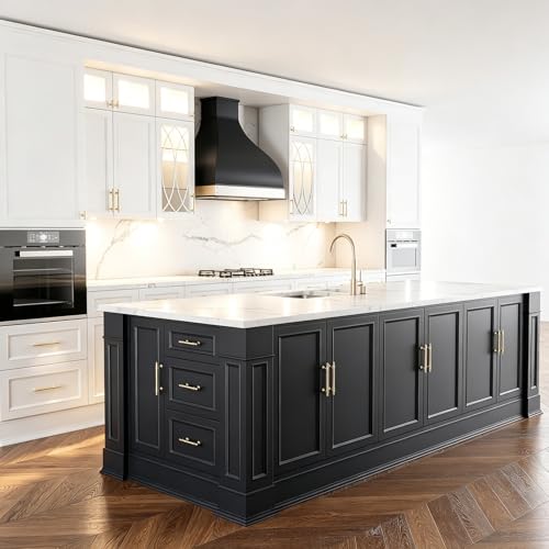 Rergy 10 Pack 3 Inch Hole Center Gold Handles for Cabinets Kitchen Pulls - color: Gold, size: 3in Hole Center(76mm)