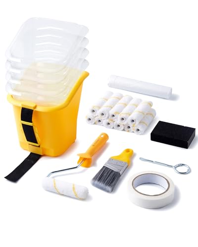 Voomey Paint Bucket Hand Held & Paint Cup Kit for Repairs & Small Projects - size: 23 Pcs Paint Bucket Kit