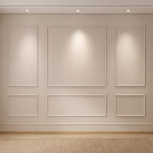 Pangda 3set Peel and Stick Wall Molding Kit 3D Premade, 23x56in+48x56in - size: 23x56in+48x56in