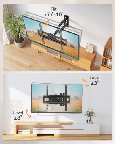 ELIVED Full Motion TV Wall Mount for 26-60" TVs, Max VESA 400x400, 77 lbs. - size: Motion: 26-60" TV