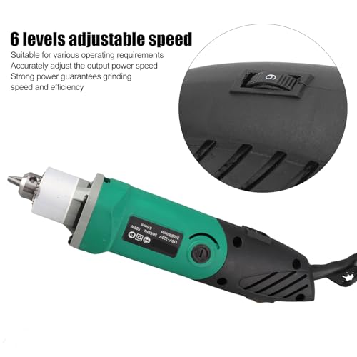 Hilitand HT2419 Rotary Tool Kit, Electric Grinder 6 level Adjustable Speed, 500W Multi Purpose Power Rotary Tool for Sanding Polishing Drilling Engraving DIY Crafts(AC 110V)
