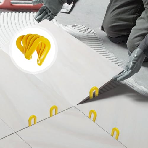 200 Horseshoe Tile Spacers, 3/16-Inch U-Shaped Plastic Spacers for Tile Leveling System Floor Wall Installation - size: 3/16"-200 Pcs