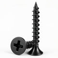 #7 x 2 Black Drywall Screws for Wood, Flat Head Self Tapping (100Pcs) - size: #7 x 2" (100Pcs)