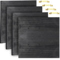 DoubleFill 4 Pcs Washed Blank Wooden Signs, 12 x 12 x 0.6 Inch Blank Signs for Crafts, Rustic Wood Canvas, Wooden Plaque, Wood Planks for Crafting Wall DIY Projects Gift Making (Black) - color: Black