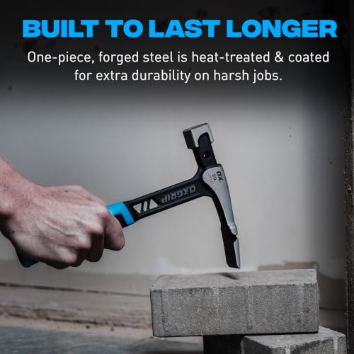 OX Pro Brick Hammer 20 oz - One-Piece Steel, Anti-Vibration - size: 20-oz, Brick Hammer