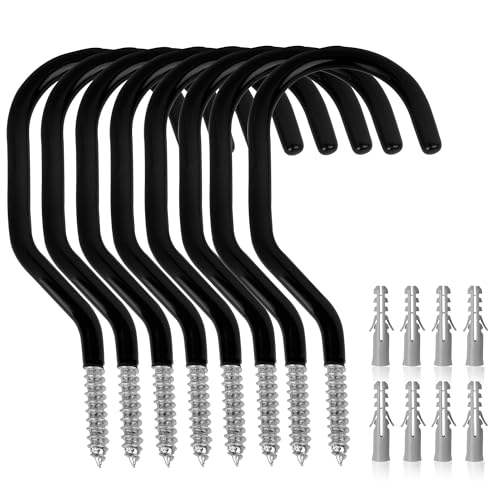 GURADESIGN 8-Pack Heavy Duty Bike Hook, Loading Capacity 100 LBS, 6 inch, Bike Hooks for Garage Wall and Garage Ceiling - style: 8-Piece