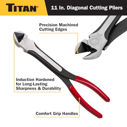 Titan 60780 11-Inch Diagonal Cutting Pliers - size: 11-Inch