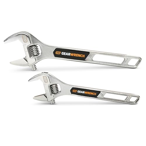 GEARWRENCH 2 Piece Chrome Adjustable Wrench Set | 89750 - style: 2-Piece Kit