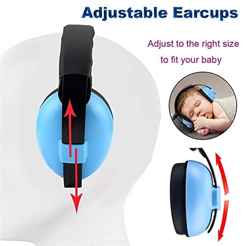 Noise Cancelling Headphones for Kids, Babies Ear Protection Earmuffs Noise Reduction for 0-3 Years Babies, Toddlers, Infant (Blue) - color: Blue