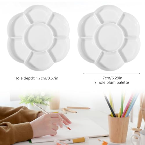 2PCS 6.3in Paint Palette, Reusable Paint Tray