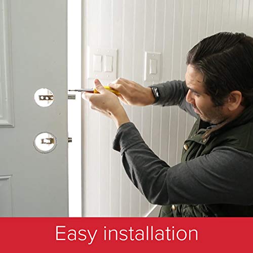 Kwikset Tustin Entry Door Handle with Lock and Key, Secure Keyed Reversible Lever Exterior, For Front Entrance and Bedrooms, Satin Nickel, Pick Resistant Smartkey Rekey Security and Microban