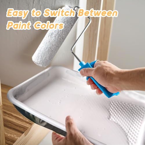 12 Pack Paint Tray Liner, 9 Inch Disposable Paint Tray Set | Large Capacity, Textured Design, Durable and Reusable, Easy to Clean, Ideal for Painting Wall, Fence, and DIY Projects - size: 9 Inch, 12 Pack