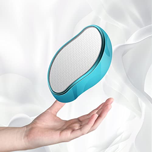 BEZOX Glass Foot File, Foot Scrubber Callus Remover for Wet and Dry Feet, Portable Handheld Sized Foot Scraper for Cracked Heel - Shinning Blue - style: Shinning Blue