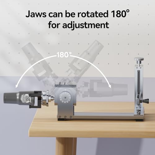 Longer Rotary Roller Series,Rotary Chuck for RAY5/B1/Nano,Other Frame Engraving Machines(Must with 12Pcs Risers),Y-Axis Rotary for Engraving Cylindrical Objects,Glasses,Tumblers,Size 369 * 80 * 145mm - size: 369 * 80 * 145mm