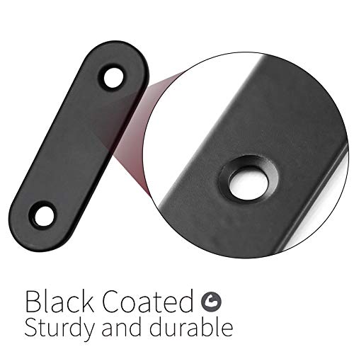 Jiozermi 12 Pcs Straight Brace 2" x 0.6", Matte Black - size: Black, 2” x 0.6”, 12 pcs