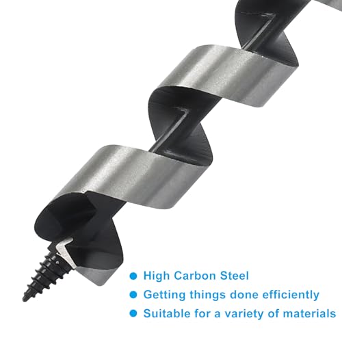 1 Inch Wood Auger Drill Bit 12 Inch Long Hex Shank for Hardwood - size: 1 x 12 Inch